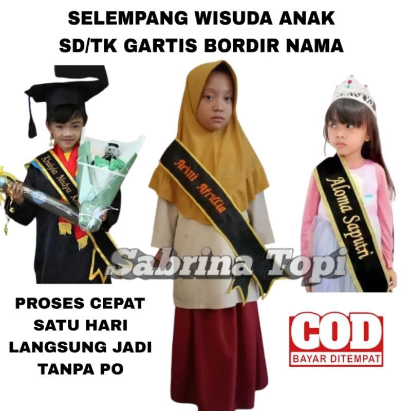 Selempang Wisuda Anak PAUD/TK/SD