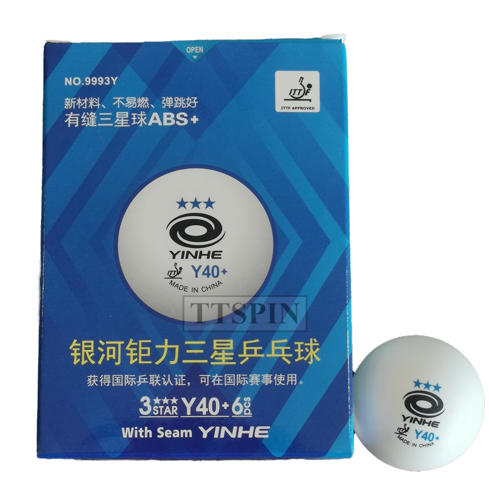 KODE W5V9 Yinhe 3Star Y4 ABS Poly Blue Ball  Bola Pingpong Tenis Meja Bintang