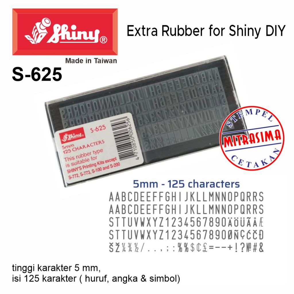 

SIS Karet huruf dan angka tambahan untuk Stempel merk Shiny DIY tipe S 623 S 624 S 625 S 648