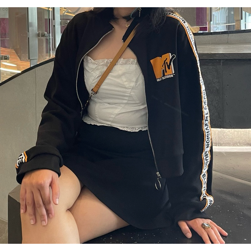 MTV crop oversized jacket