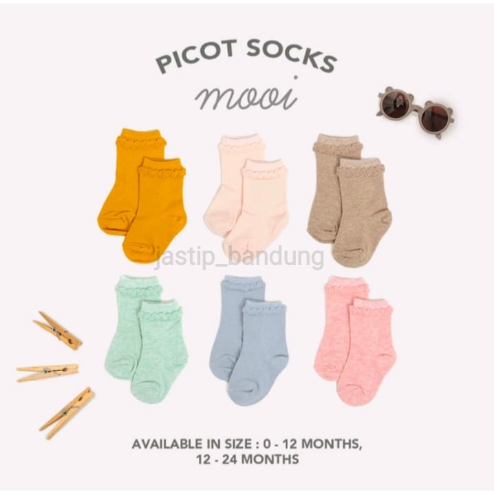 Mooi Picot Socks Kaos Kaki Anak / Kaos Kaki Mooi / Kaos Kaki Mooi Picot / Mooi Kaos Kaki Ruffle / Ka