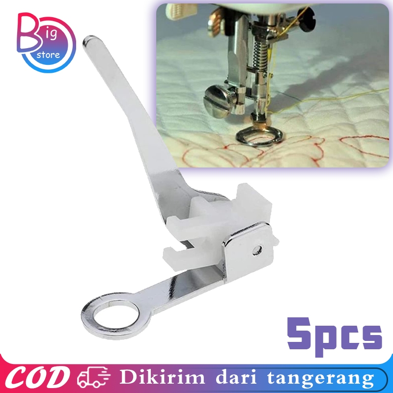Isi 5pcs Sepatu Bordir Mesin Jahit Quilting Free Motion Mesin Jahit Free Motion Quilting Untuk Mesin