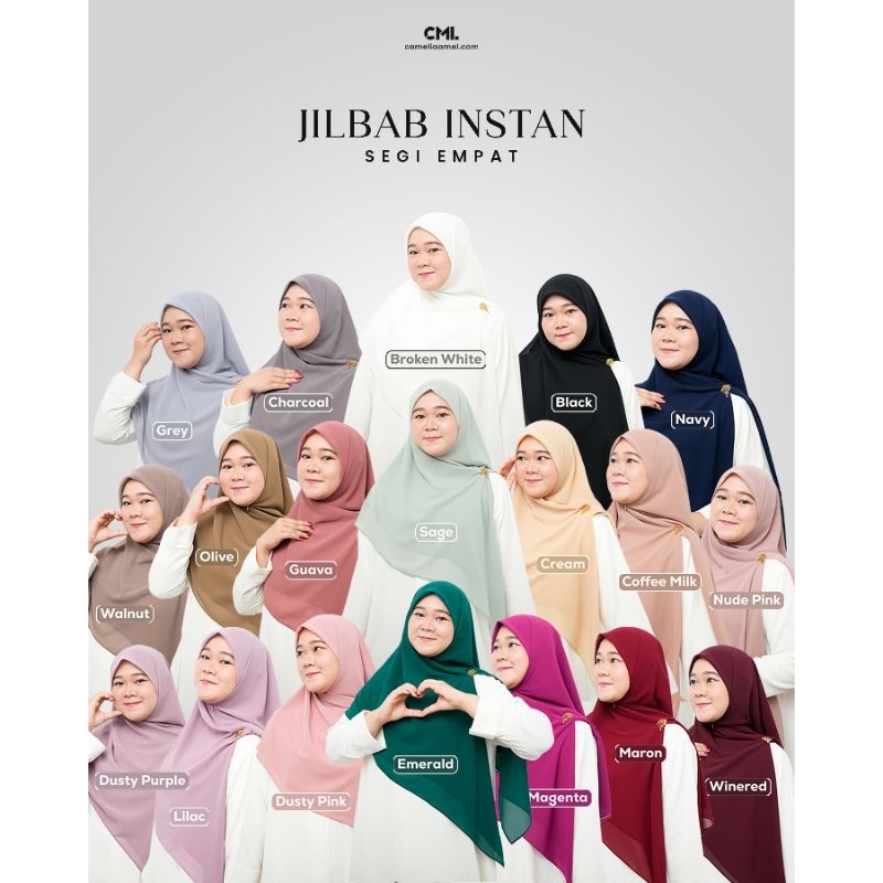 Instant Hijab Segi Empat