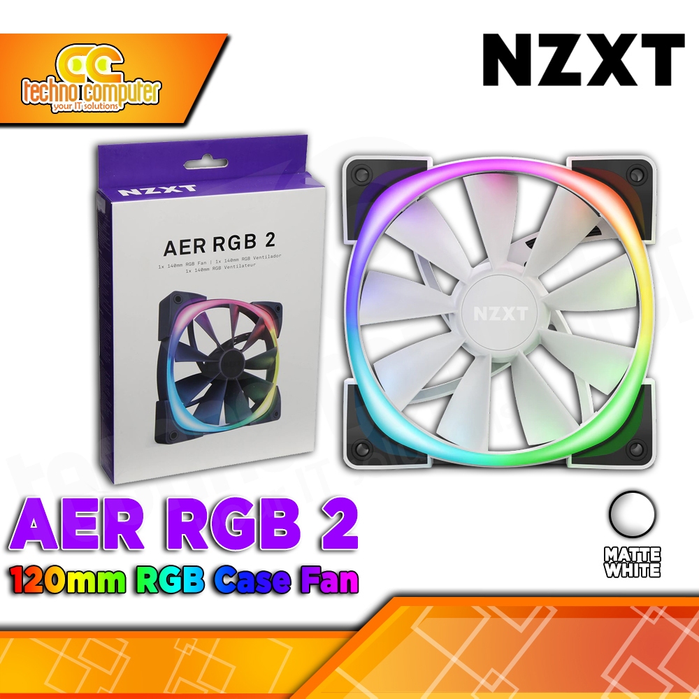 FAN CASING NZXT AER RGB 2 WHITE - 12cm/120mm Single Pack