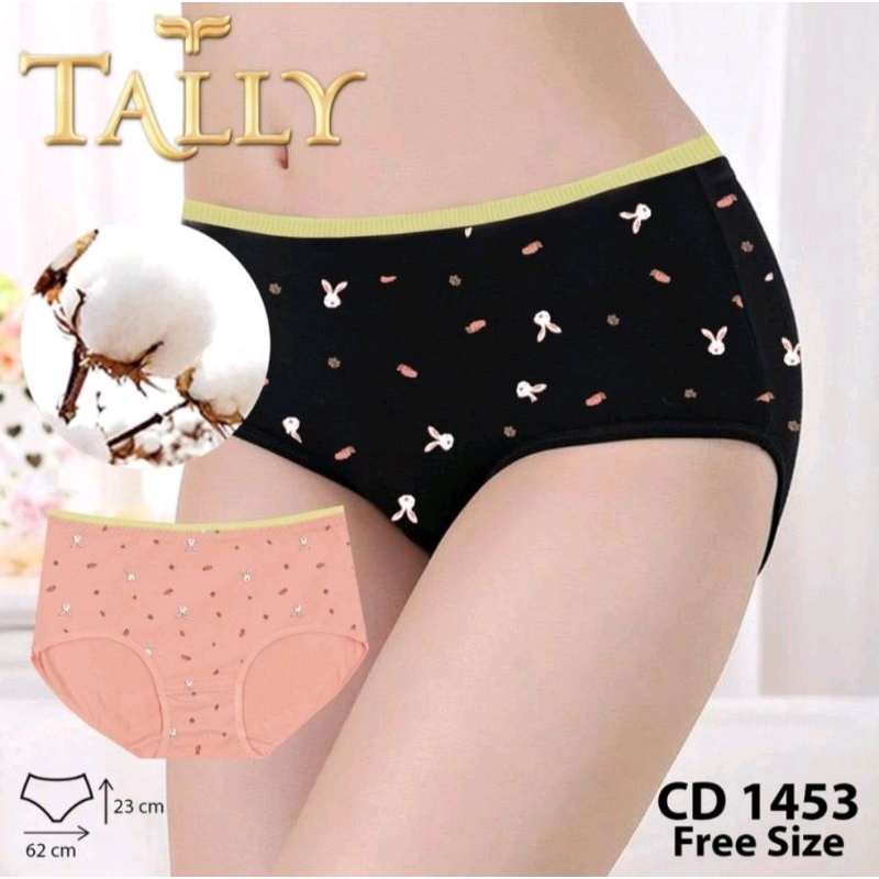 Tally 1453 CD Celana Dalam Wanita Bahan Katun Fit To L-XL
