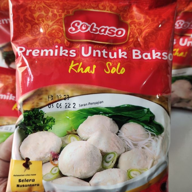 

Sobaso Tepung Premiks BAKSO Khas Solo 250 Gram selera nusantara