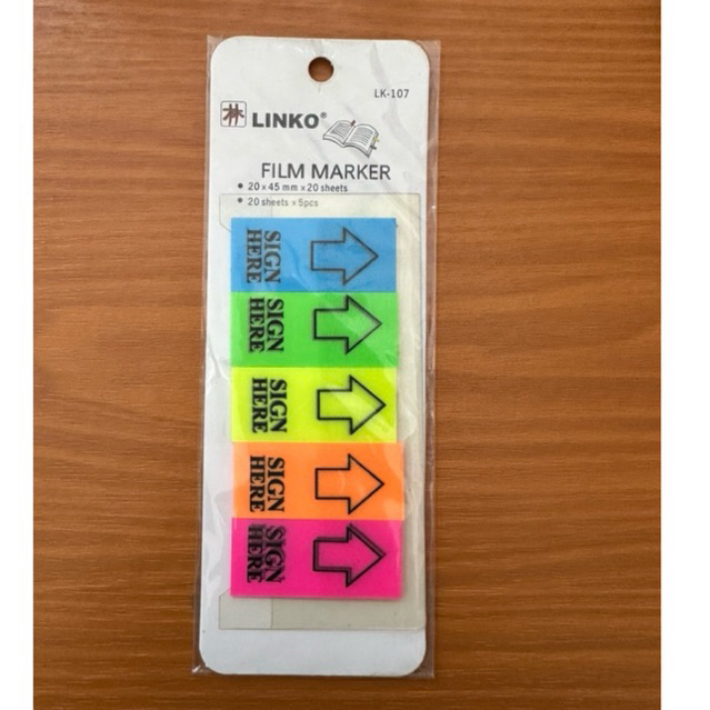 

LINKO LK-107 Sign Here Bahan Plastik / Stick Note/Sticky Note/Notes Tempel