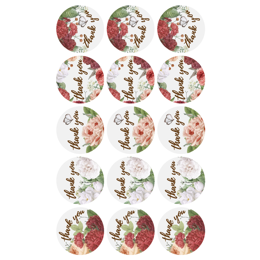 

Stiker Thank You Lingkaran 5 cm Sheet isi 180 pcs