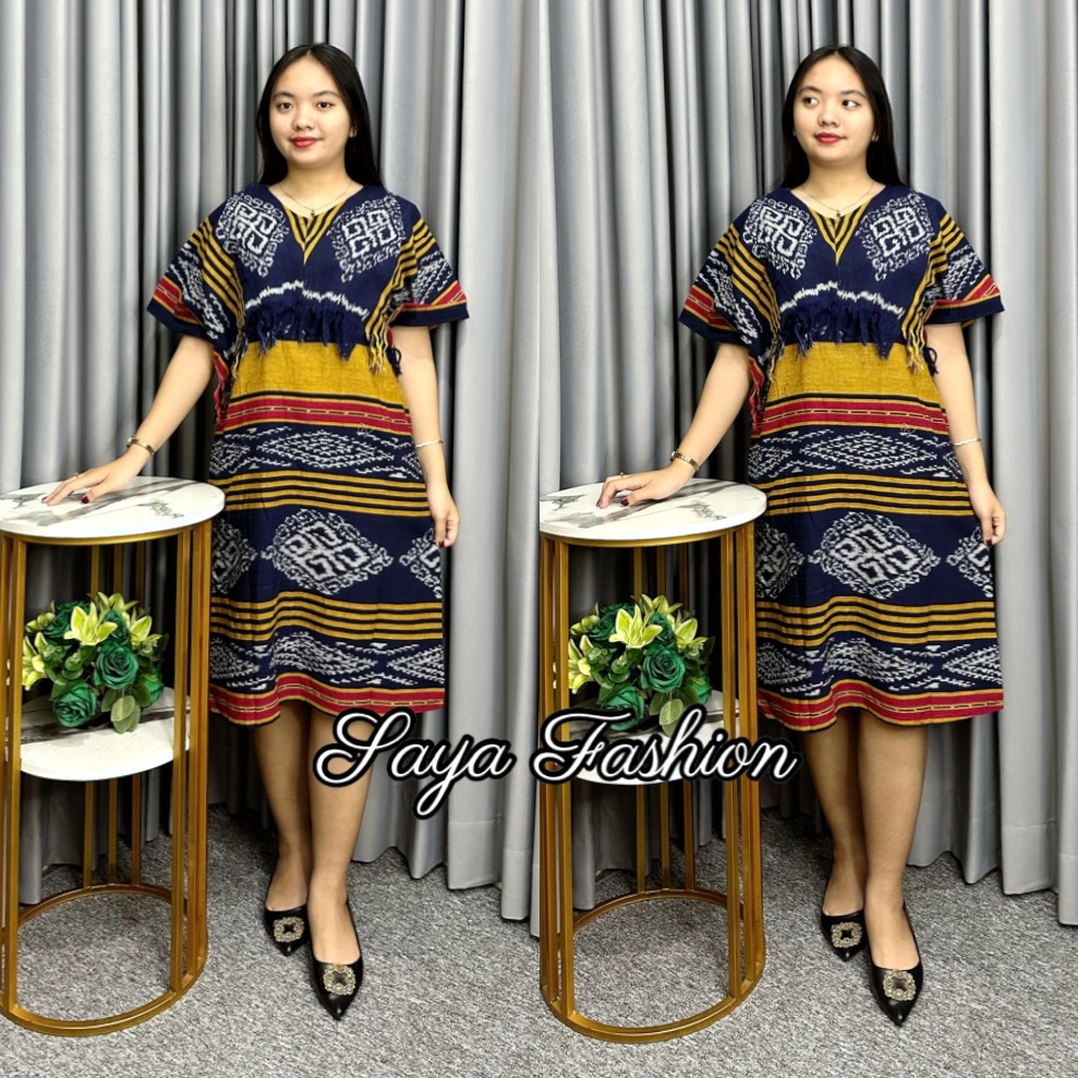 Dress Tenun Rumbai 9288 Baju Tenun Asli