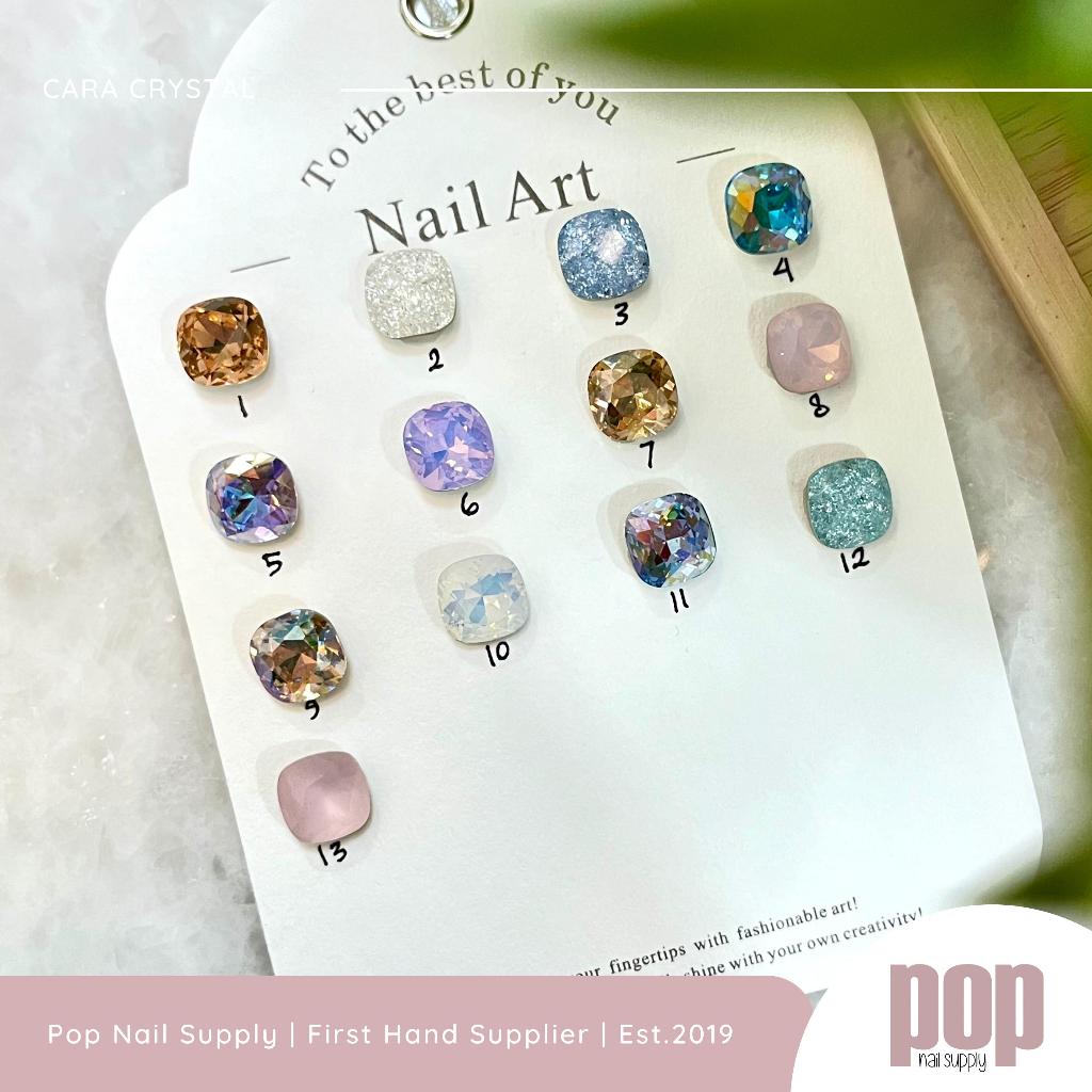 POP NAIL I Cara Crystal Set (02) satuan/ aksesoris crystal premium/ crystal no scratch