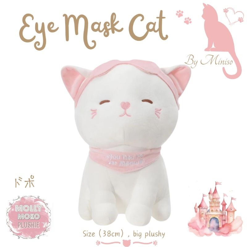 BONEKA MINISO KUCING EYE MASK