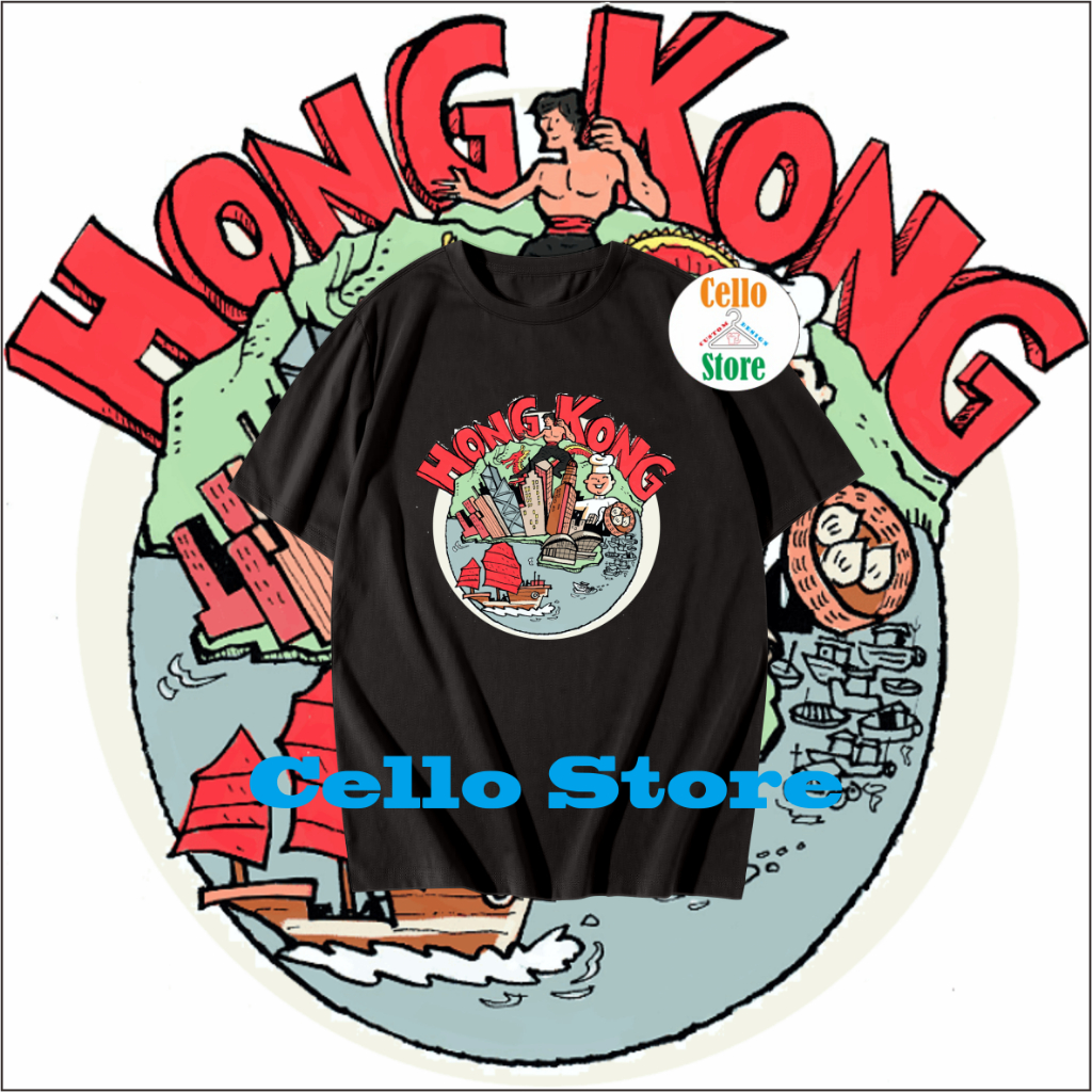 Kaos oleh oleh HONGKONG souvenir dewasa dan anak