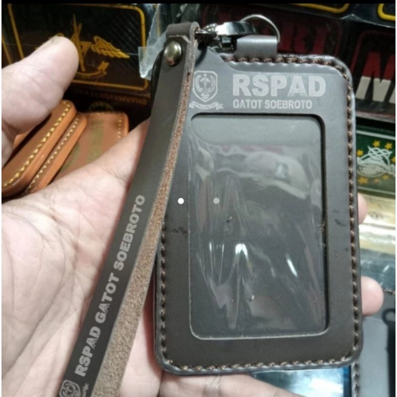 

HOLDER KALUNG ID CARD LOGO RSPAD GATOT SUBROTO COKLAT BEST QUALITY PREMIUM