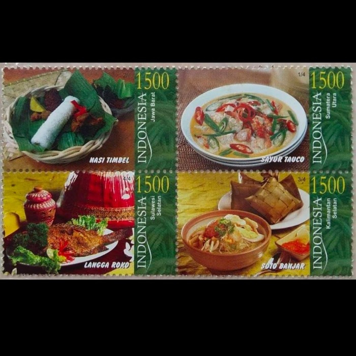 

Cantik Prangko Indonesia Makanan Tradisional 2005 Mint Set Komplit Terbatas