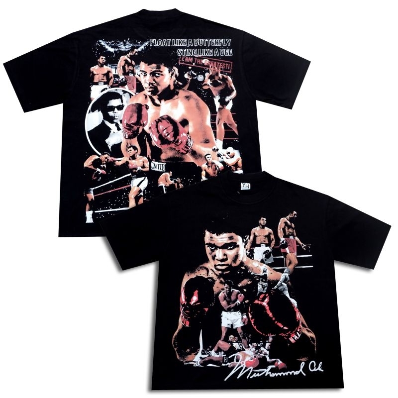 T-Shirt MUHAMMAD ALI - Oversized Black Solid Edision