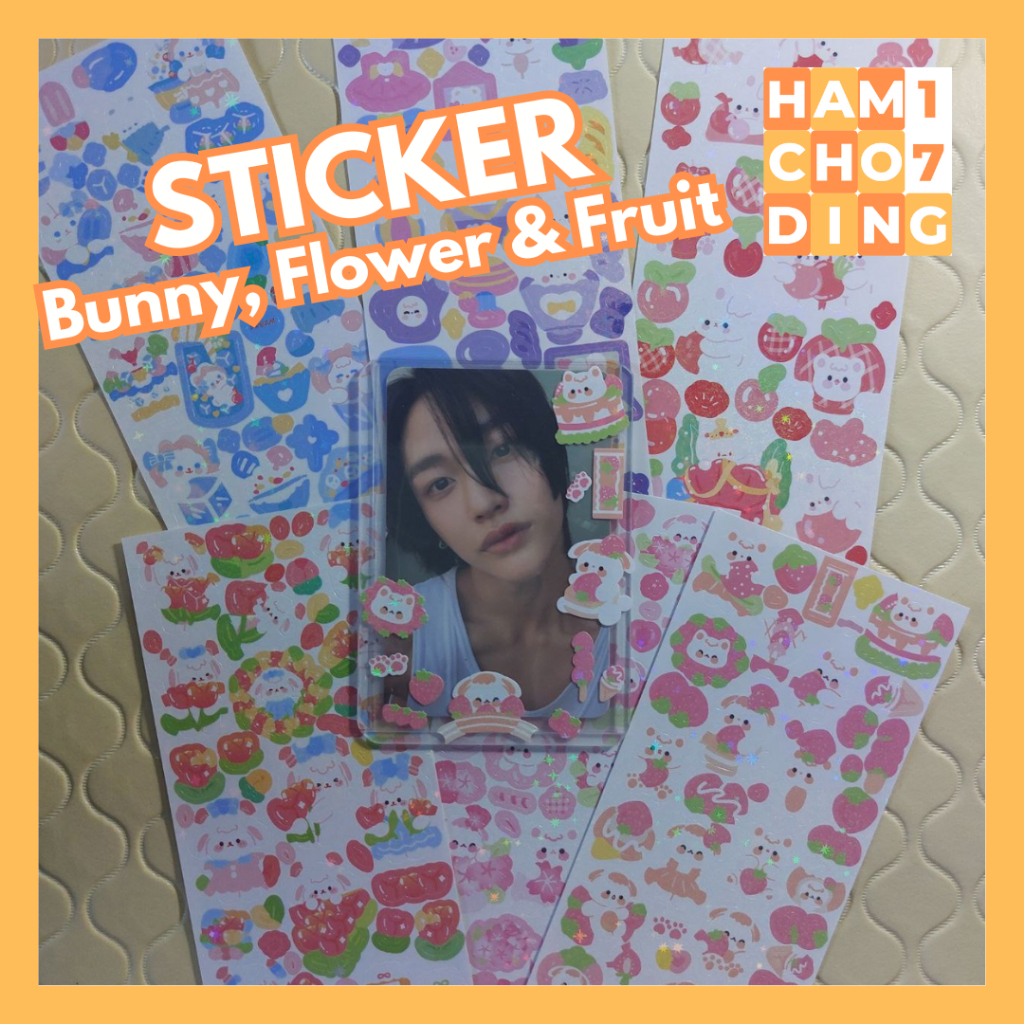 

STICKER BUNNY FLOWER FRUIT FOR PHOTOCARD PC DECO