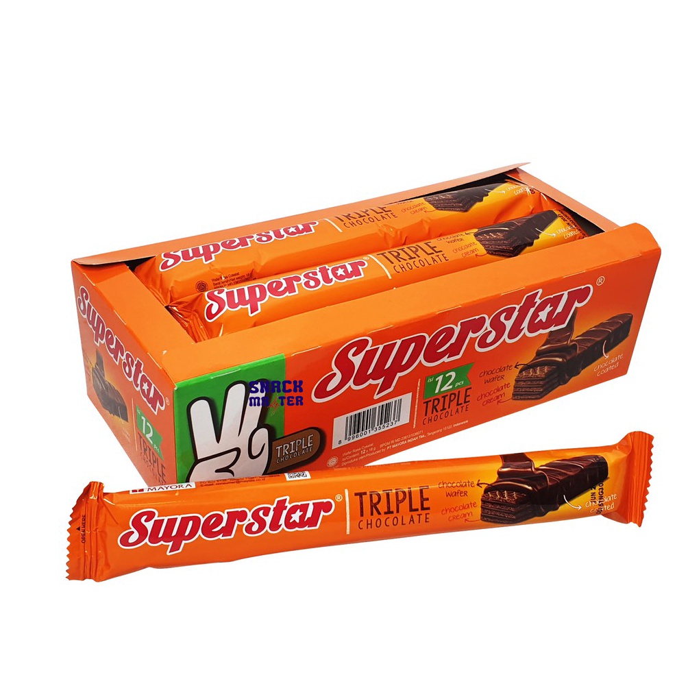 

Superstar Triple Choco Wafer Netto 12 pcs x 18gr