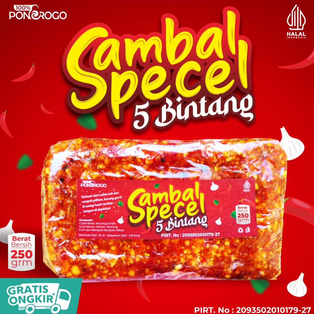 

SAMBEL PECEL KHAS MADIUN SAMBAL BUMBU KACANG SANGRAI TANPA PENGAWET 25 gram