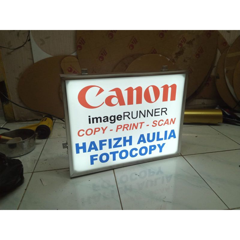 NEON BOX UK 35x20 CANON FOTCOPY | NEON BOX 2 SISI | NEON BOX AKRILIK | PLANG FOTOCOPY CANON | BISA B