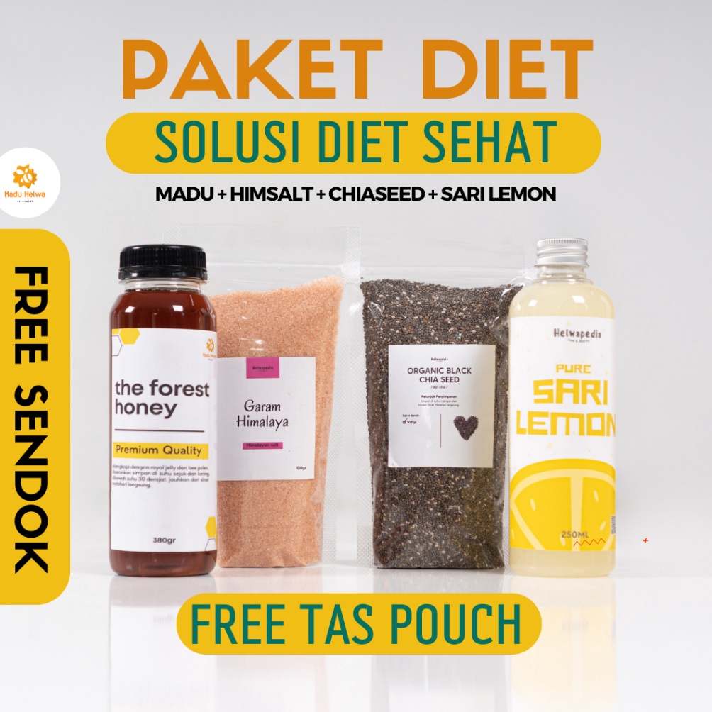

Paket Diet Paket detox paket sehat chia seed lemon madu