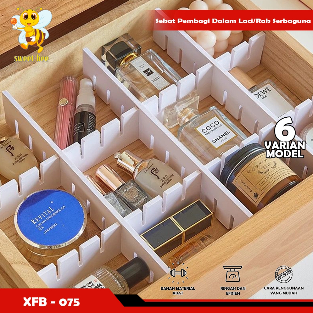 Papan partisi penyimpanan laci kisi lemari dapur kantor klasifikasi partisi artefak - SWEETBE