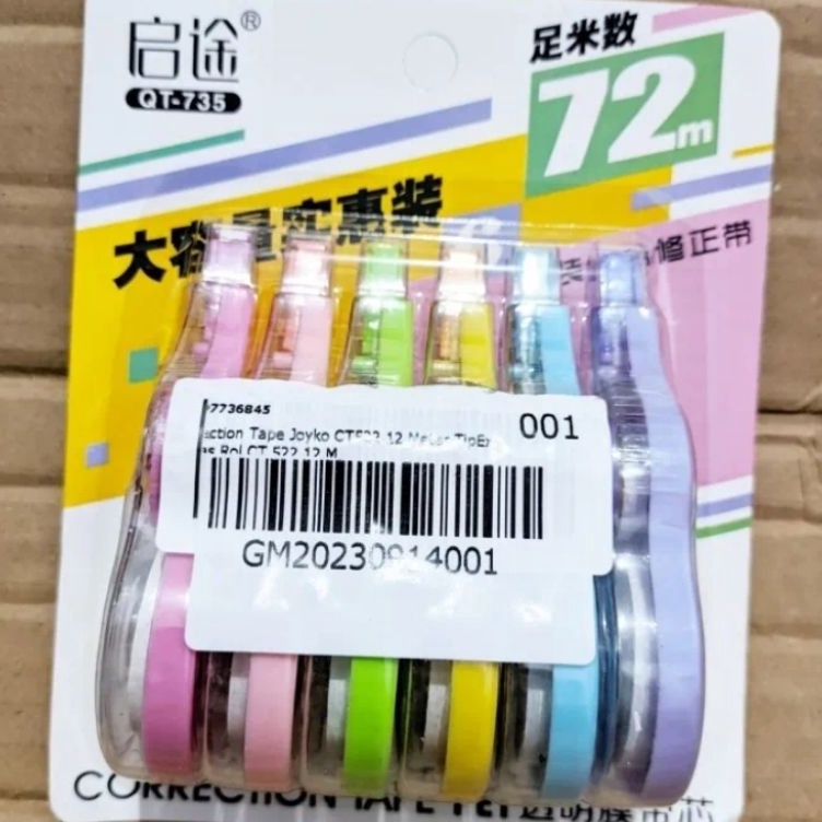 

ART K66S YENYENATK Correction Tape 12m 6pcs Tip Ex Kertas Roll