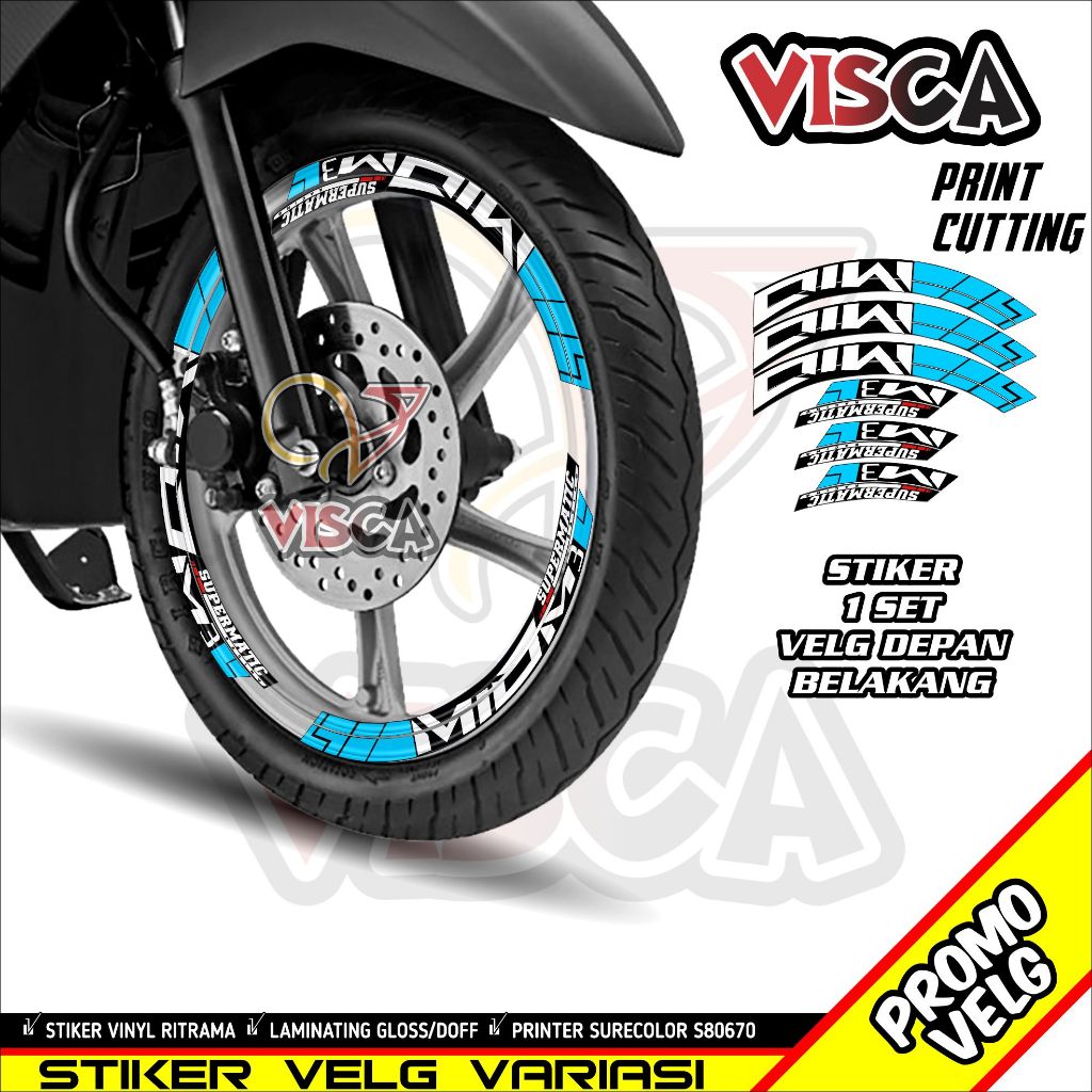Stiker Velg List Velg Motor Stiker Velg Yamaha Mio M3