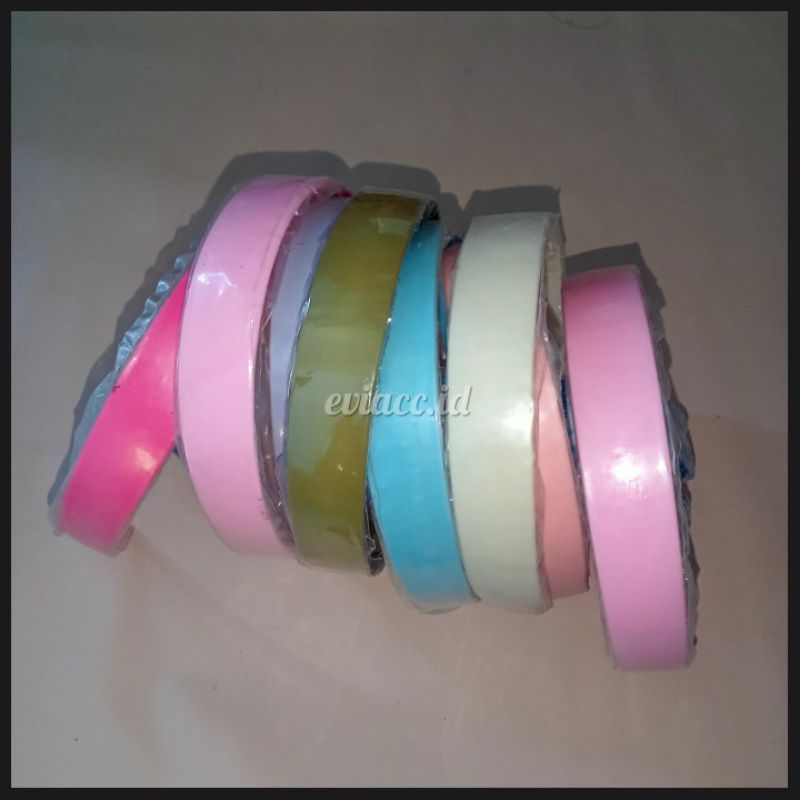 BANDO LEBAR 2,5CM POLOS WARNA KALEM / BANDO KOREA