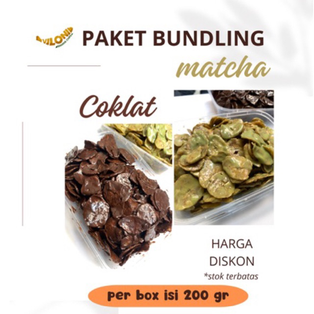 

Paket BUNDLING Keripik pisang lumer Rasa cokelat dan Matcha