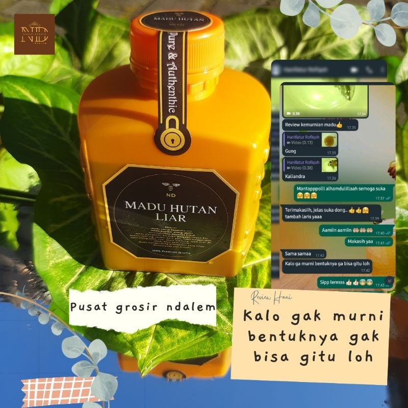 

MADU HUTAN LIAR PAHIT/MANIS ASLI KUALITAS SUPER PREMIUM