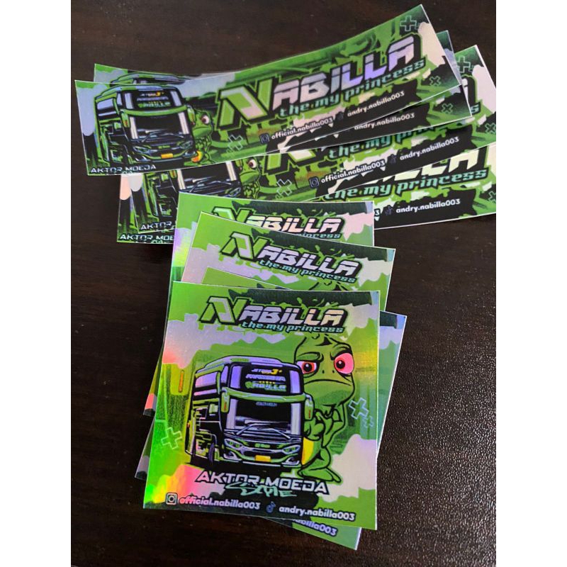 

PAKET 16 PCS STICKER BUS NABILA ASLI UNIT