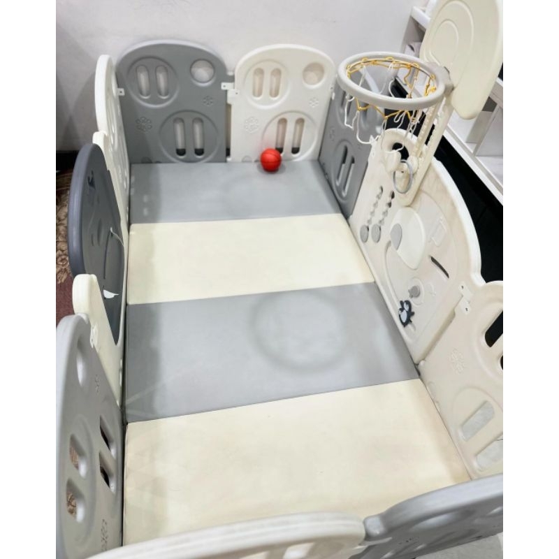 Preloved Lumba Fence Penguin + Playmat Panjang Antibakterial 8+2