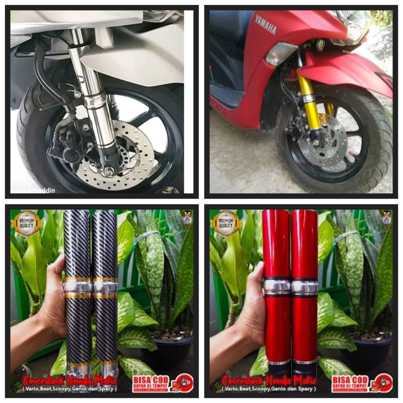 cover shock yamaha freego aksesoris motor freego pelindung shockbreaker motor cover motor