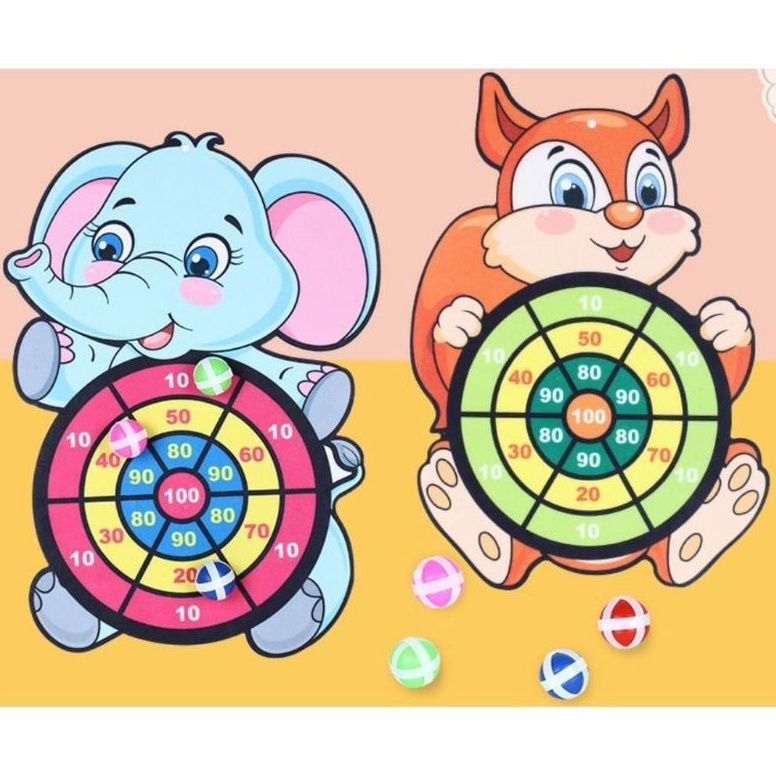 ART I73E mainan dart kain karakter anak aman lempar anak panah bola captain america