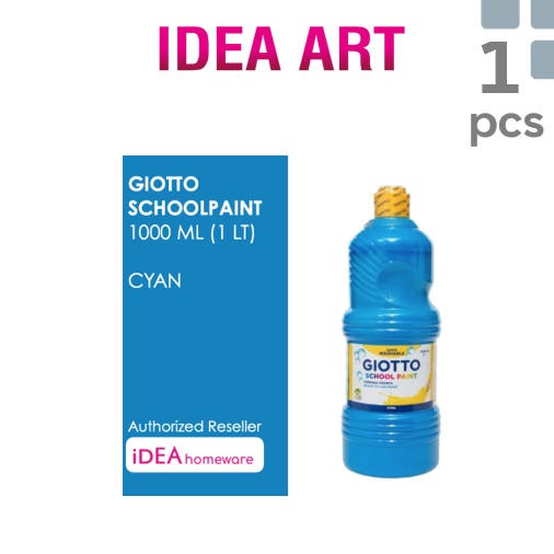 

Super Obral Giotto School Paint Cyan Biru Muda 1 ml Cat Air Poster Lukis Super Washable 1 L