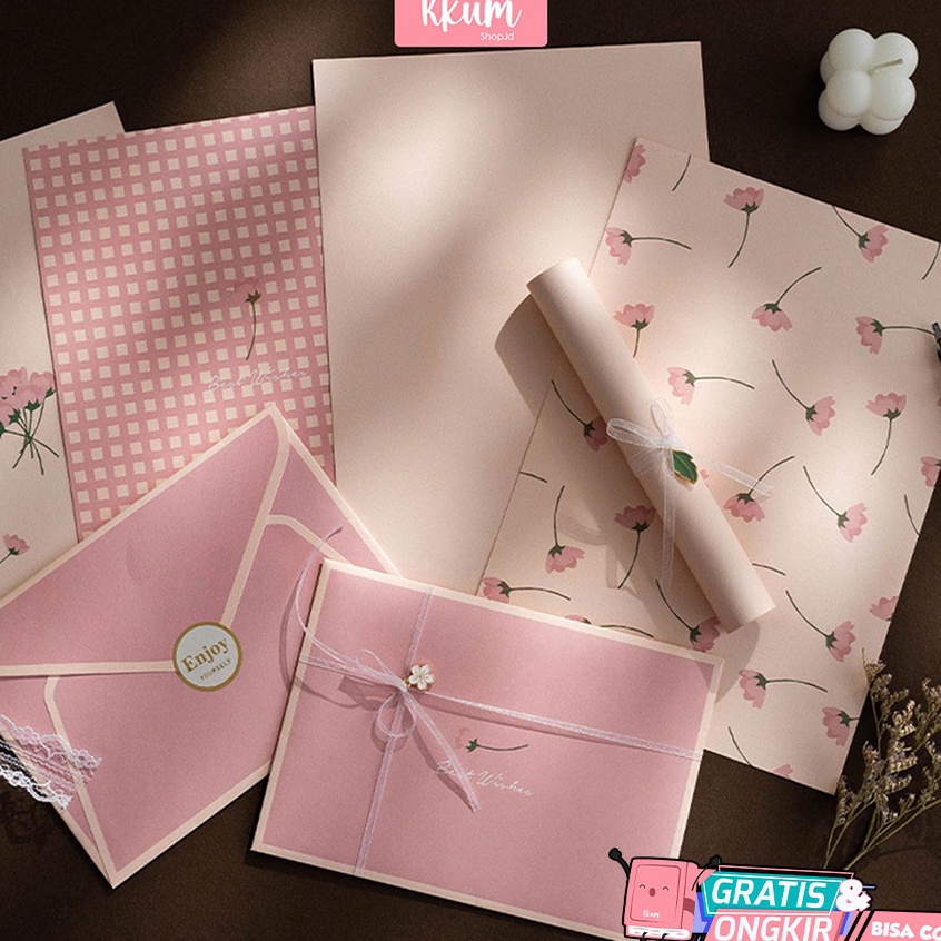 

Grosir Surprise 12 PCS Kertas surat ucapan Letter set aesthetic kartu ucapan ulang tahun birthday korean