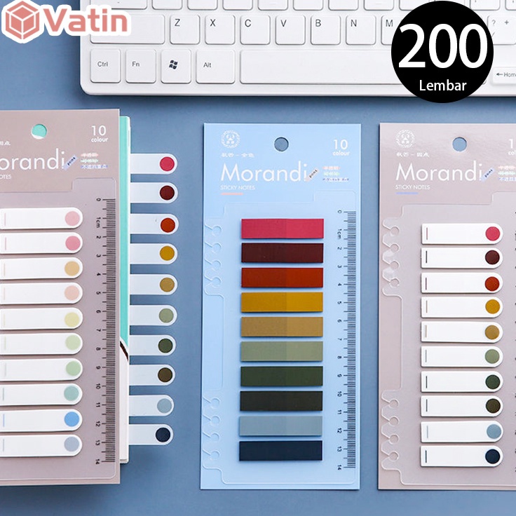 

Top Sale Binder Clip Sticky notesMorandi 2 Lembar Sticky Note inner index Warna Neon Untuk Pembatas BukuVatinShop