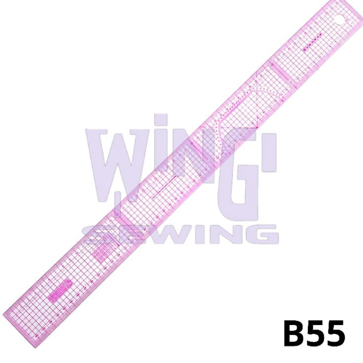 

Serba Meriah B55 Penggaris Jahit Pola Mika Lentur Skala Quilting Metric