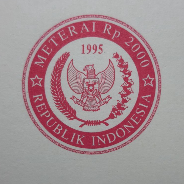 

Best Promo Kertas Segel Asli Tahun 1995 Double
