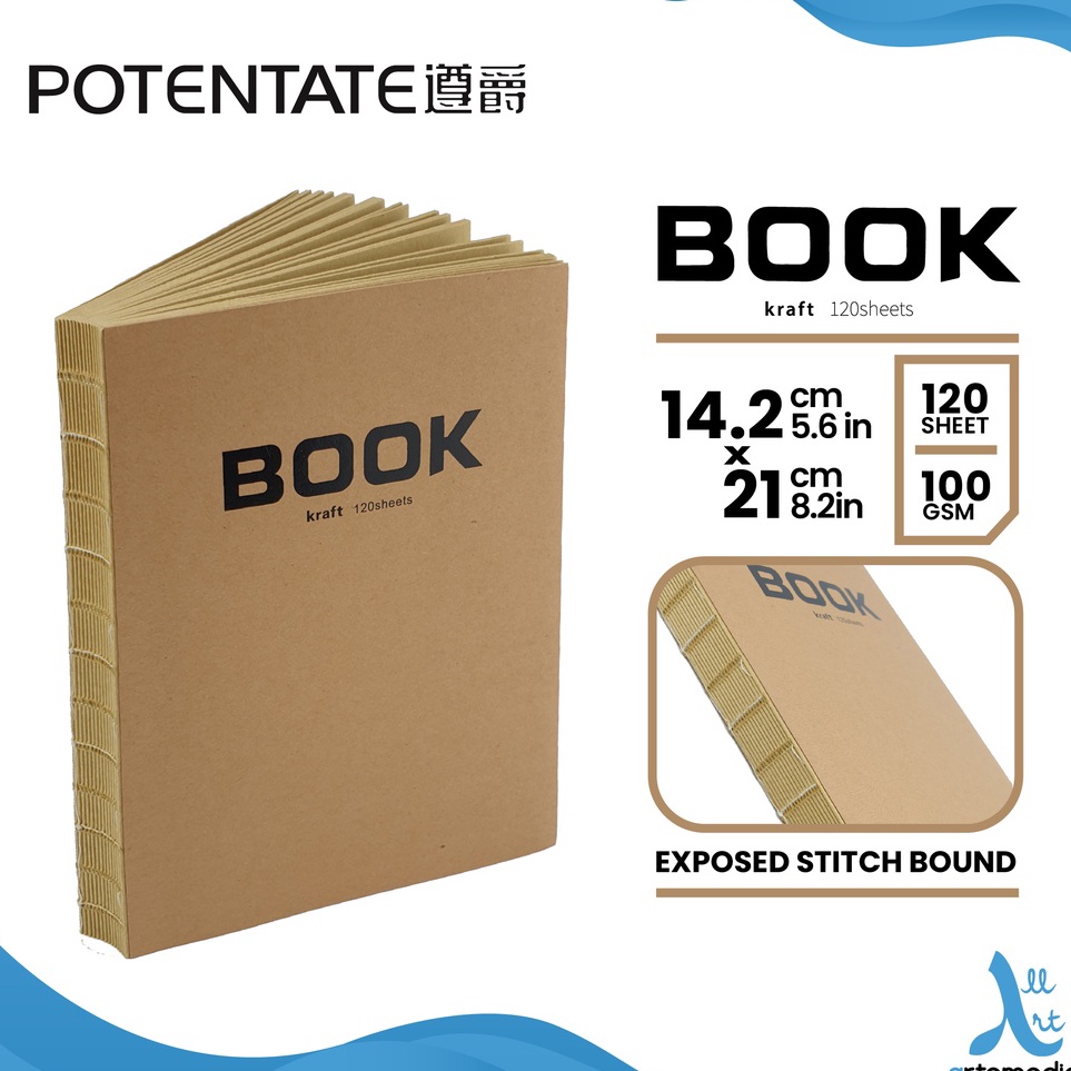 

ART S75D Potentate Kraft Paper 142x21cm Exposed Bound Sketchbook