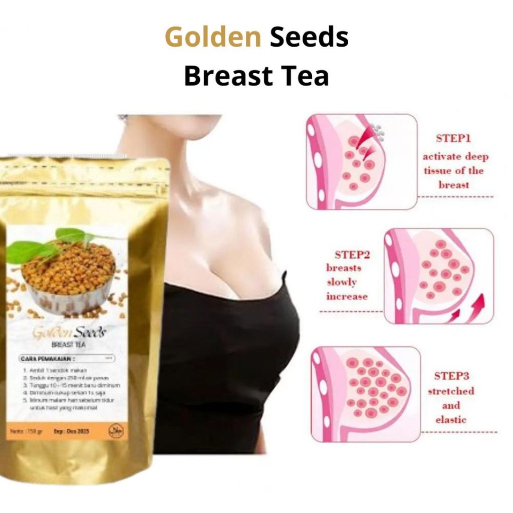 Minum 1x Sehari - Pembesar Payudara Alami - Herbal Methi Seeds - Golden Breast Tea - COD