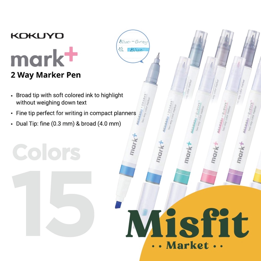 

ART K54C Kokuyo Mark TWO WAY Highlighter Marker Pen