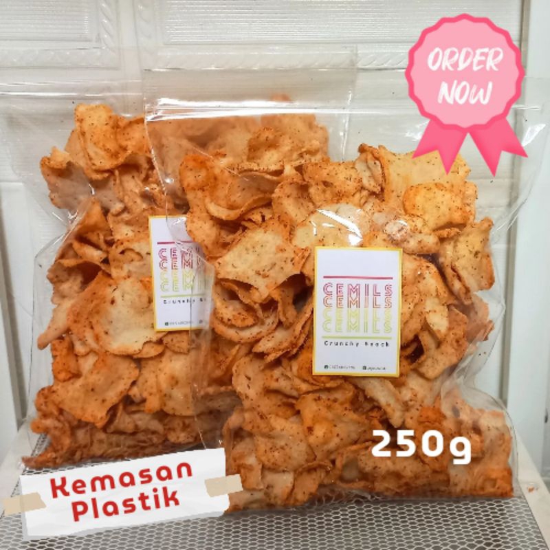 

Kemasan Plastik Basreng Crunchy Pedas 250g