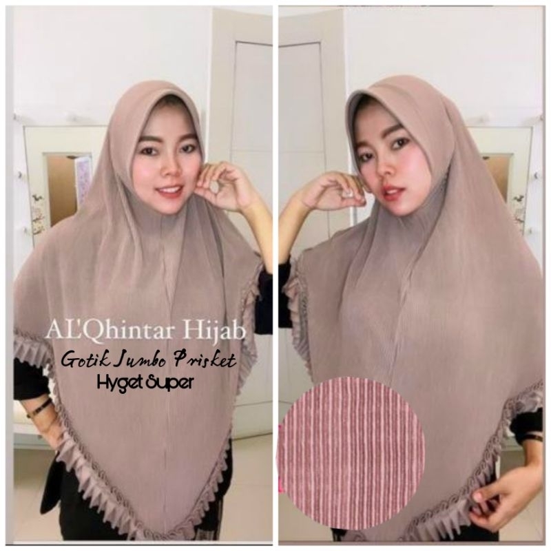 JILBAB PLISKET PRISKET REMPEL JUMBO KERUDUNG