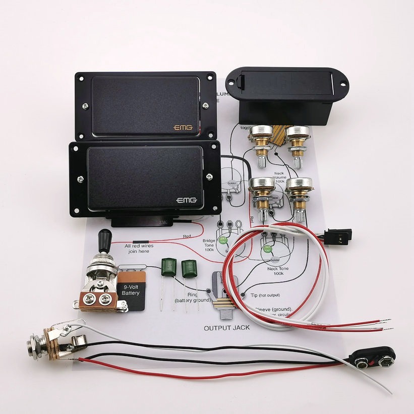 Emg Electric Guitar Pickups Active pickup Humbucker Active 9V battery power supply