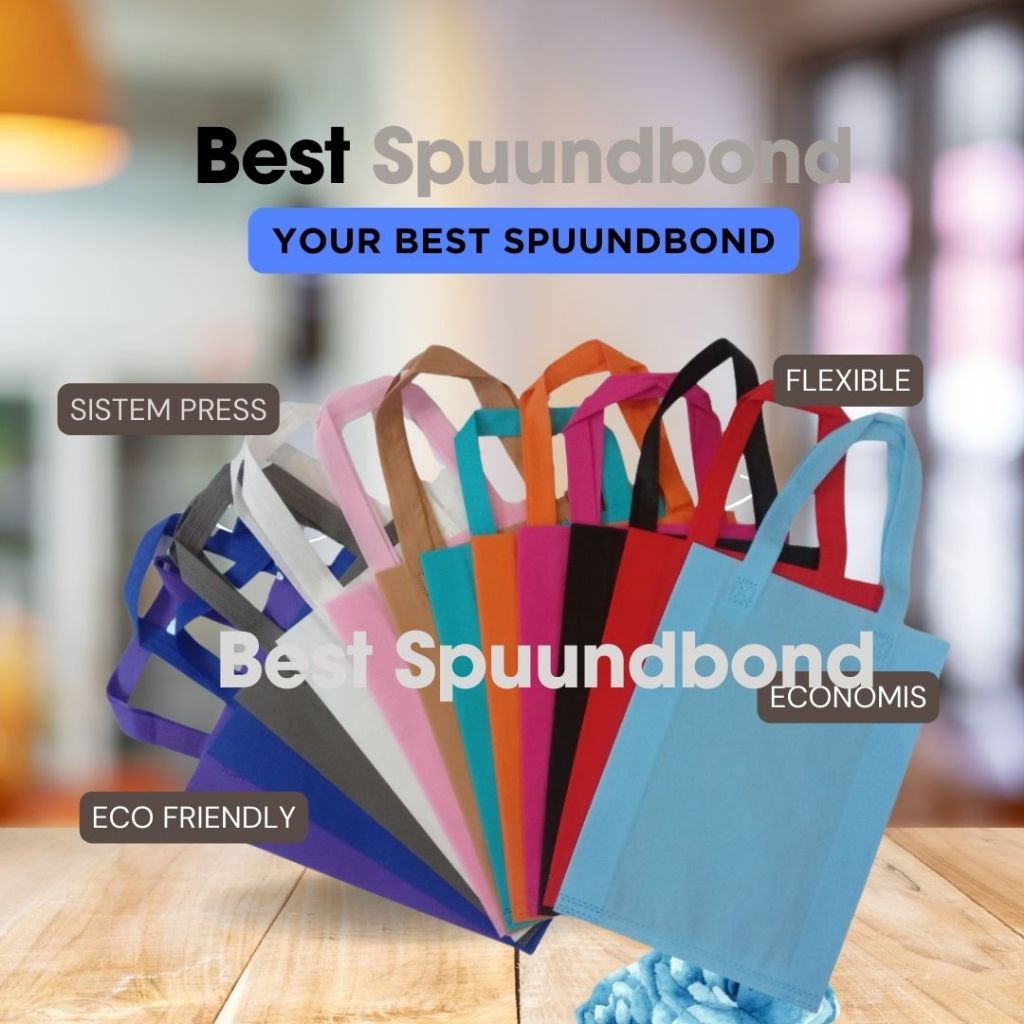 

Tas spunbond HLS goodie bag 25x35 x8 cm 65GSM ,tas kain belanja,souvenir,promosi,tas ultah,polos,sablon