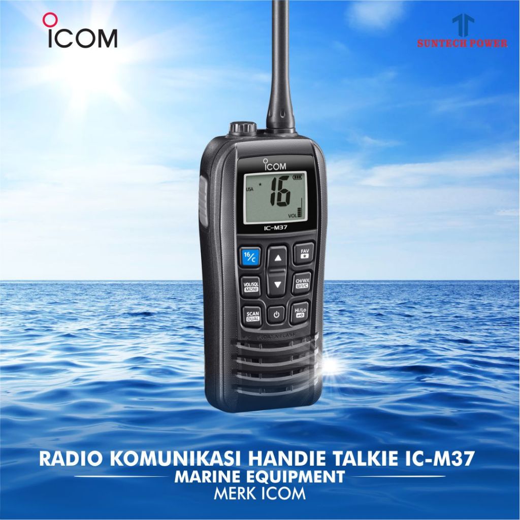 Radio Komunikasi HT IC-M37 Merk ICOM VHF Marine Transceiver