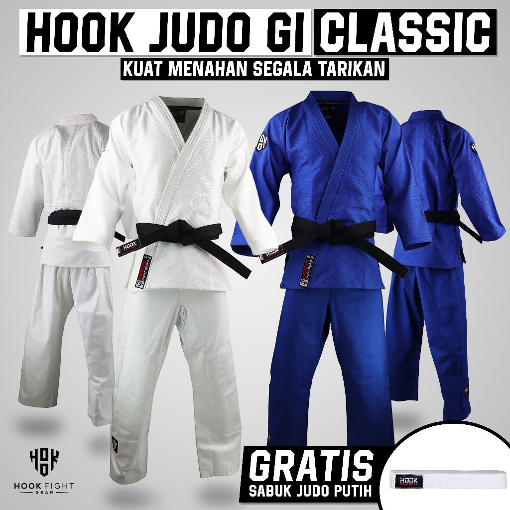GI JUDO HOOK FIGHT GEAR, JUDO GI HOOK, SERAGAM JUDO HOOK