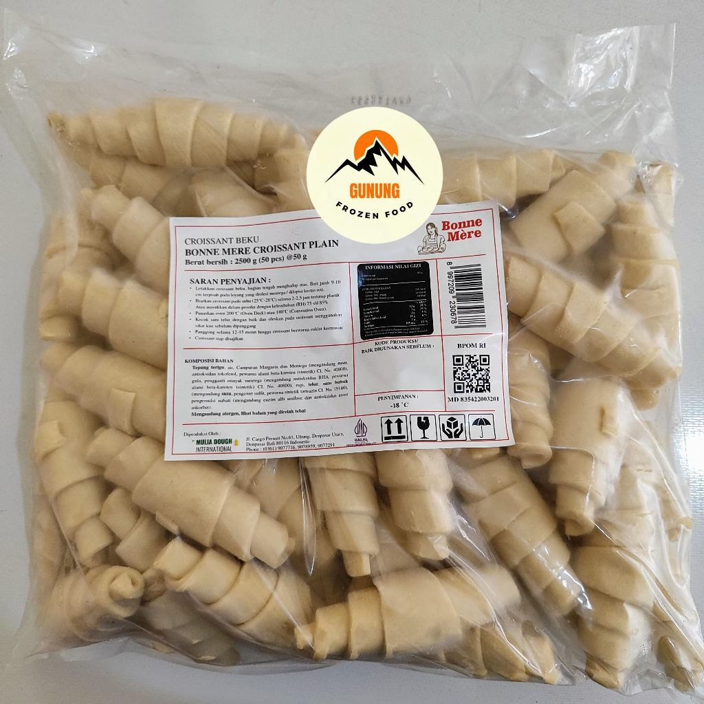 

Bonne Mere Croissant Plain Butter 50gr, isi 50