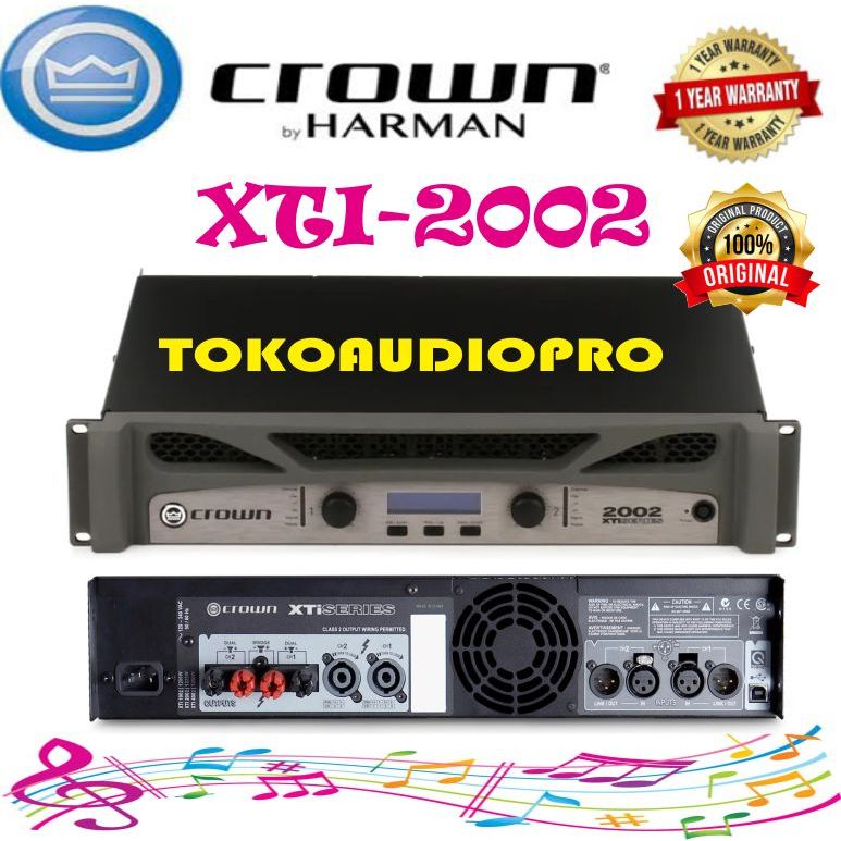 Power Crown XTi2002 Power Amplifier Original
